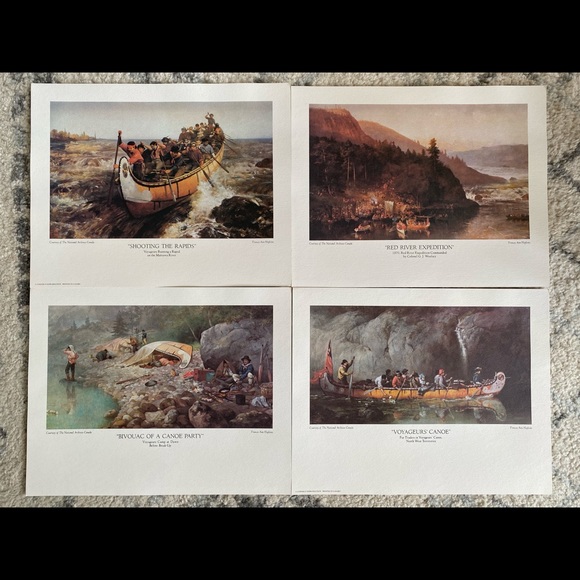 Vintage Art Print set (x4) by Frances Ann Hopkins (1838-1918) - Picture 3 of 9